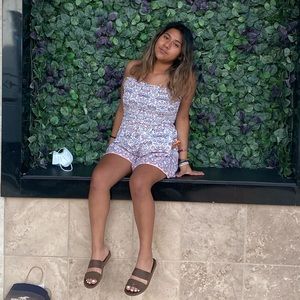 A beautiful floral pattern romper